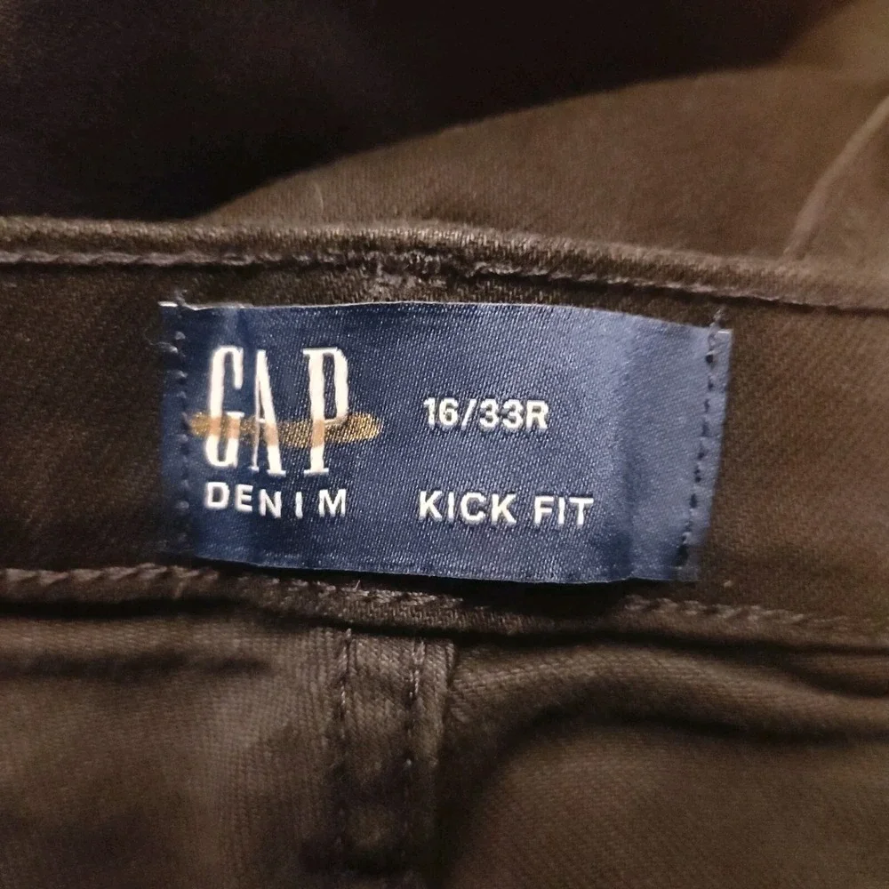 New Gap Jeans 16 Mid Rise Kick Fit Flare Ankle Cropped Black Y2k NWT‎ Stretch